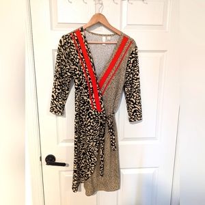 Leopard Print Wrap Dress
